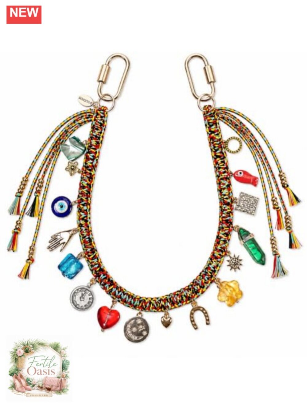 Artisan Braided Bag Charm Chain for Tote & Purse Accessory